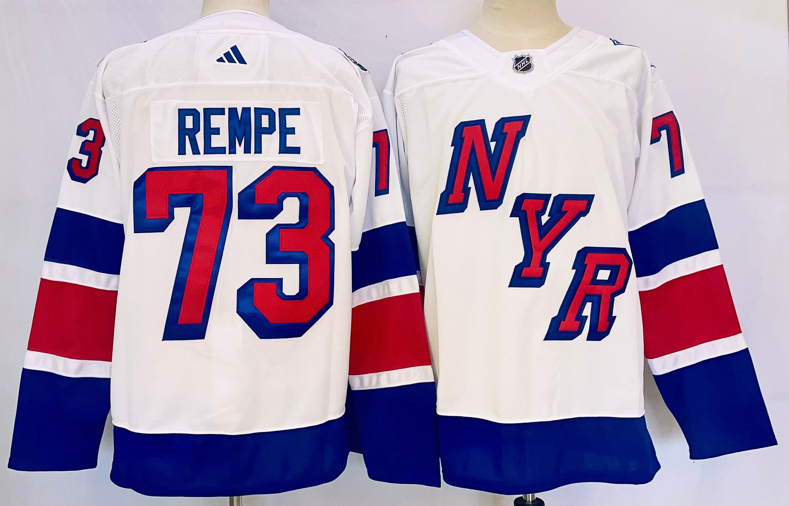 Men's New York Rangers #73 Matt Rempe White 2023-2024 Stadium Series Stitched Jersey